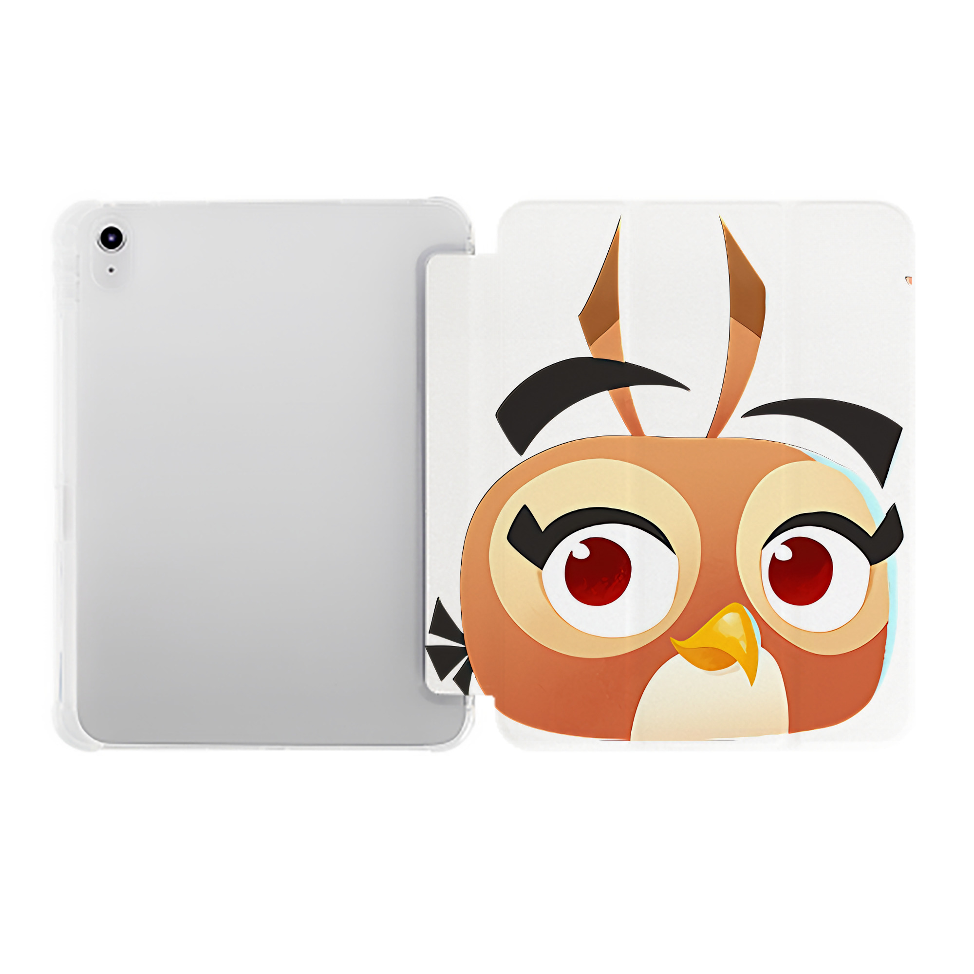 （画像用） Angry Birds アングリーバード IPad ケース ペン収納付き 三つ折りスタンド PUレザー×シリコン 対応機種9.5/10.5/10.9インチ
